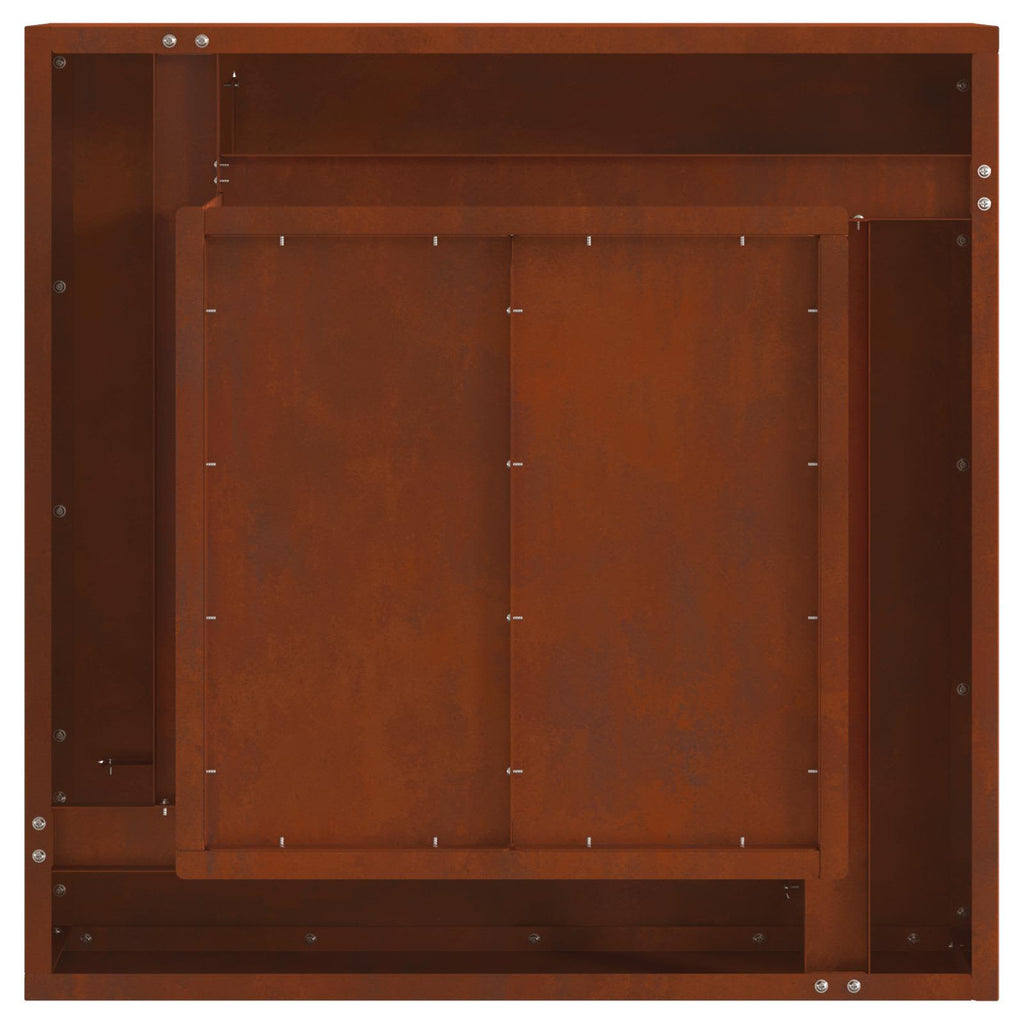 Feuerstelle Braun 60 x 60 x 30 cm Wetterfeststahl