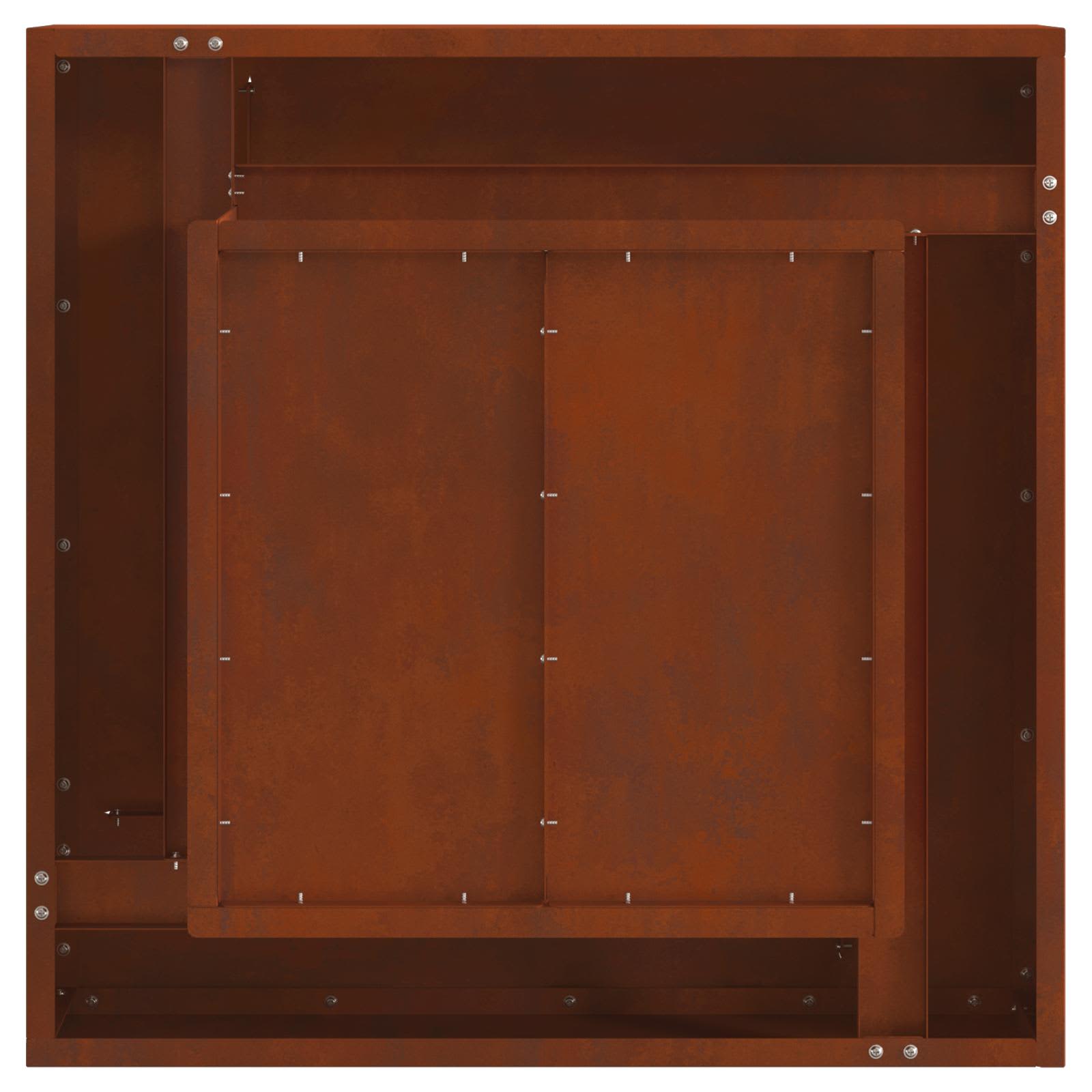 Feuerstelle Braun 60 x 60 x 30 cm Wetterfeststahl