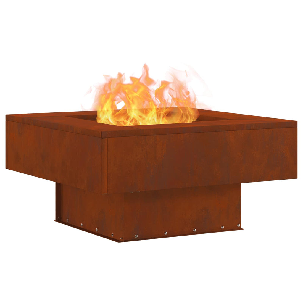 Feuerstelle Braun 60 x 60 x 30 cm Wetterfeststahl