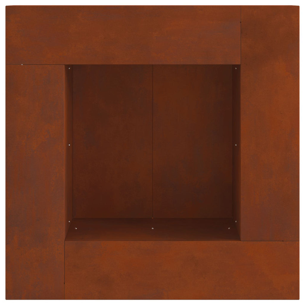 Feuerstelle Braun 60 x 60 x 30 cm Wetterfeststahl