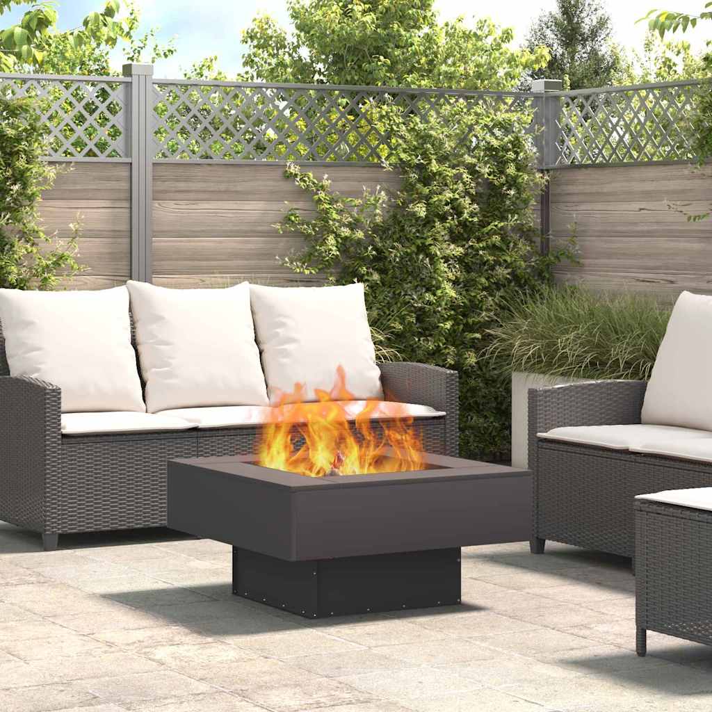 Feuerstelle Schwarz 80 x 80 x 40 cm Stahl