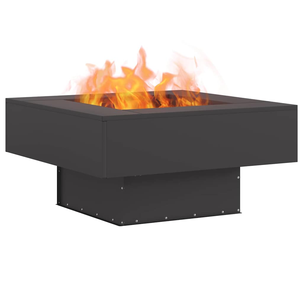 Feuerstelle Schwarz 80 x 80 x 40 cm Stahl