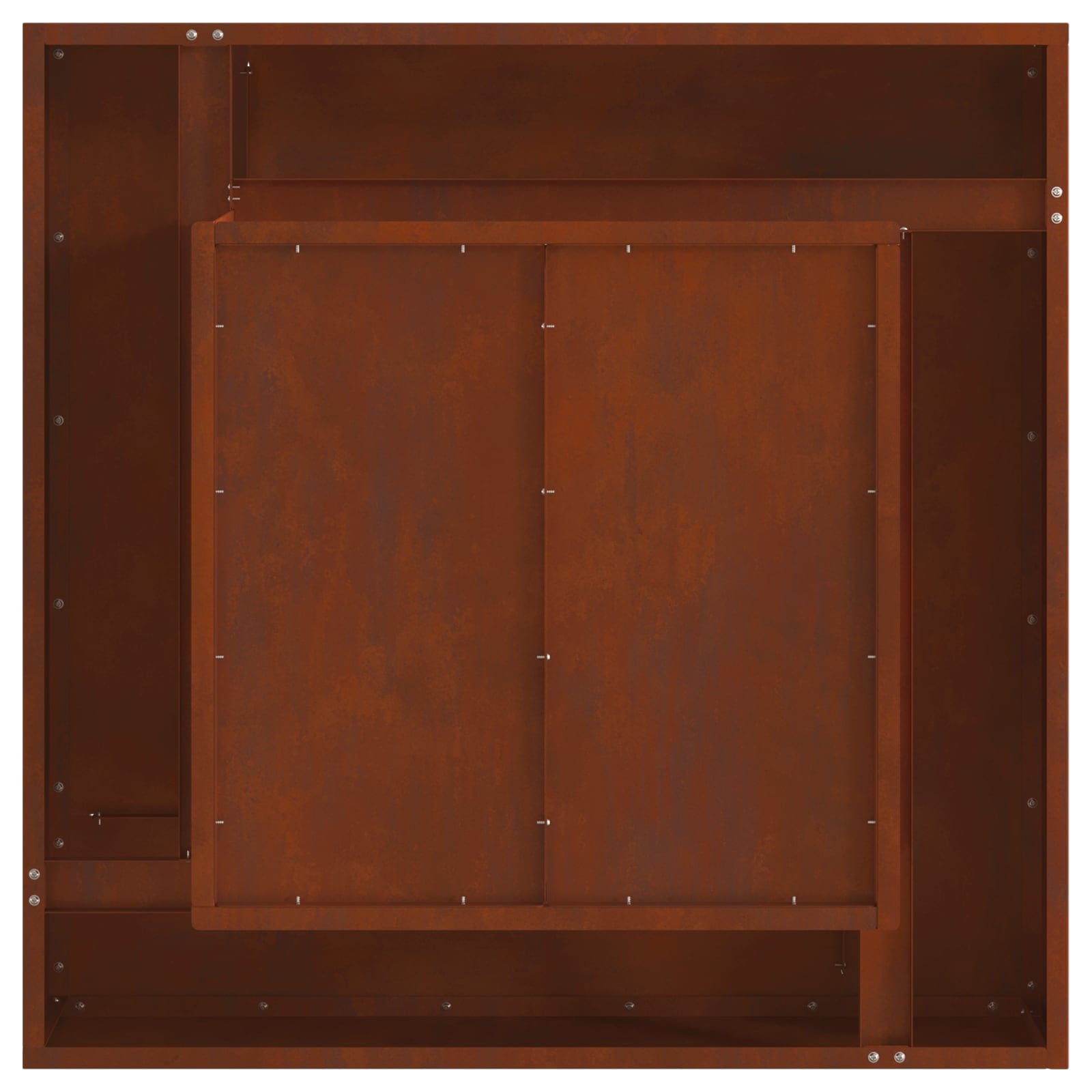 Feuerstelle Braun 80 x 80 x 40 cm Wetterfeststahl