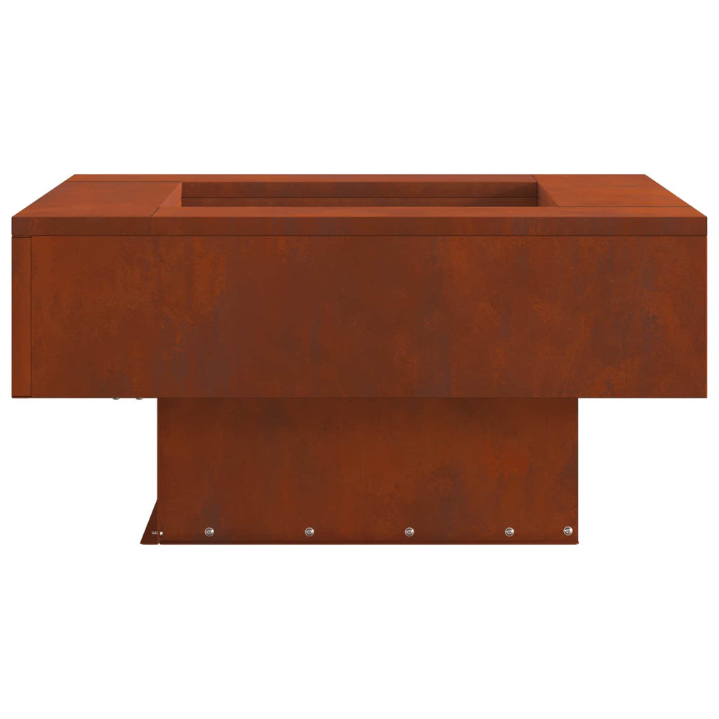 Feuerstelle Braun 80 x 80 x 40 cm Wetterfeststahl