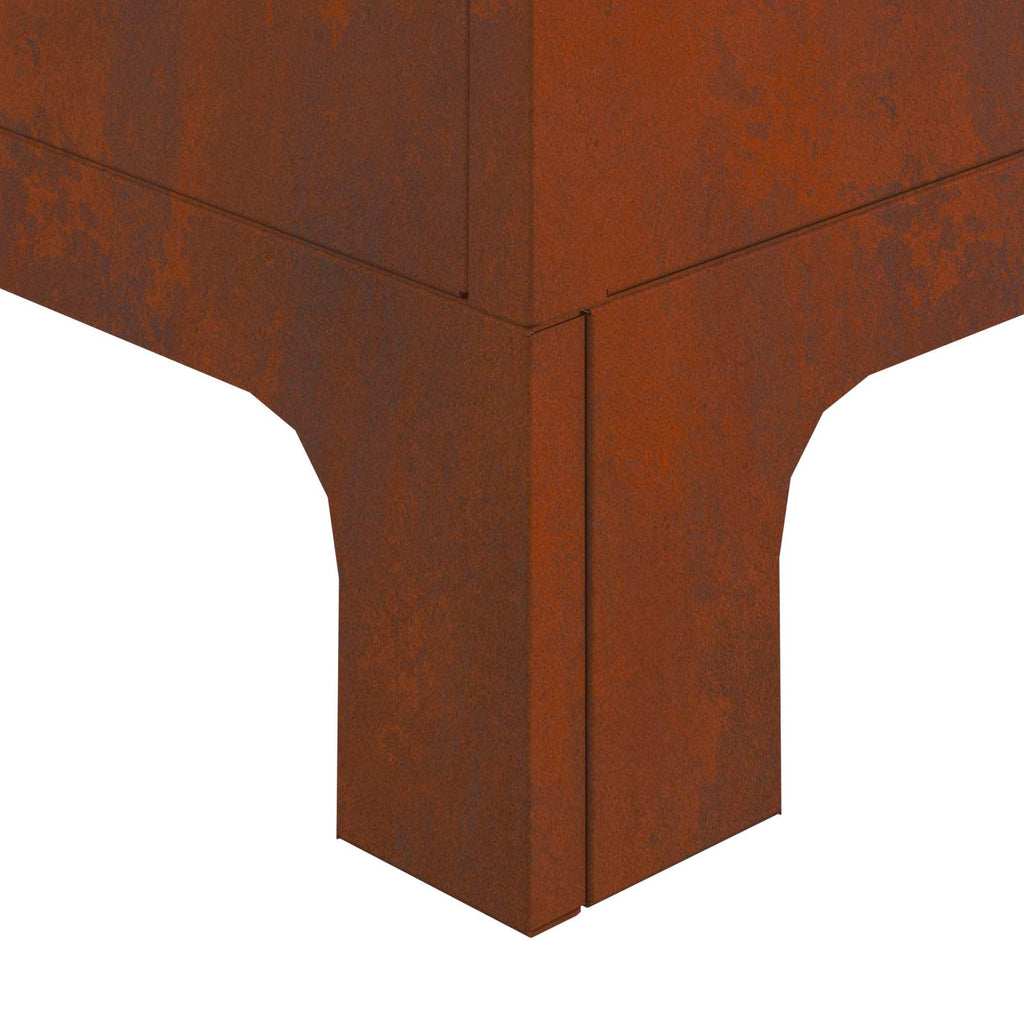 Feuerstelle Braun 50 x 50 x 70 cm Wetterfeststahl