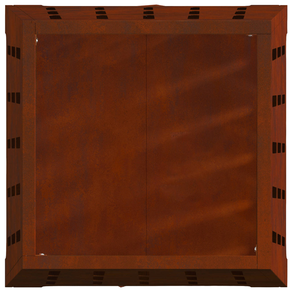 Feuerstelle Braun 50 x 50 x 70 cm Wetterfeststahl