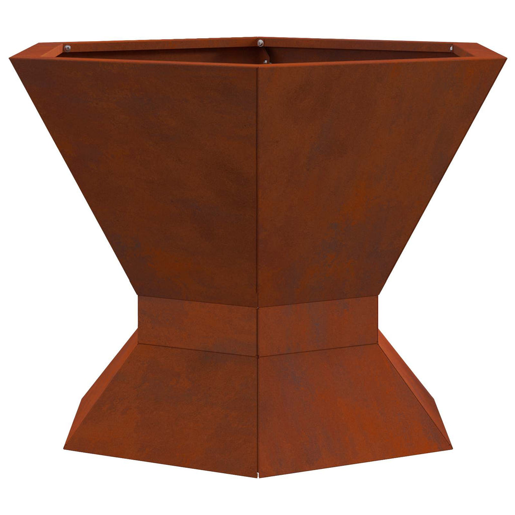 Feuerstelle Braun 50 x 50 x 40 cm Wetterfeststahl