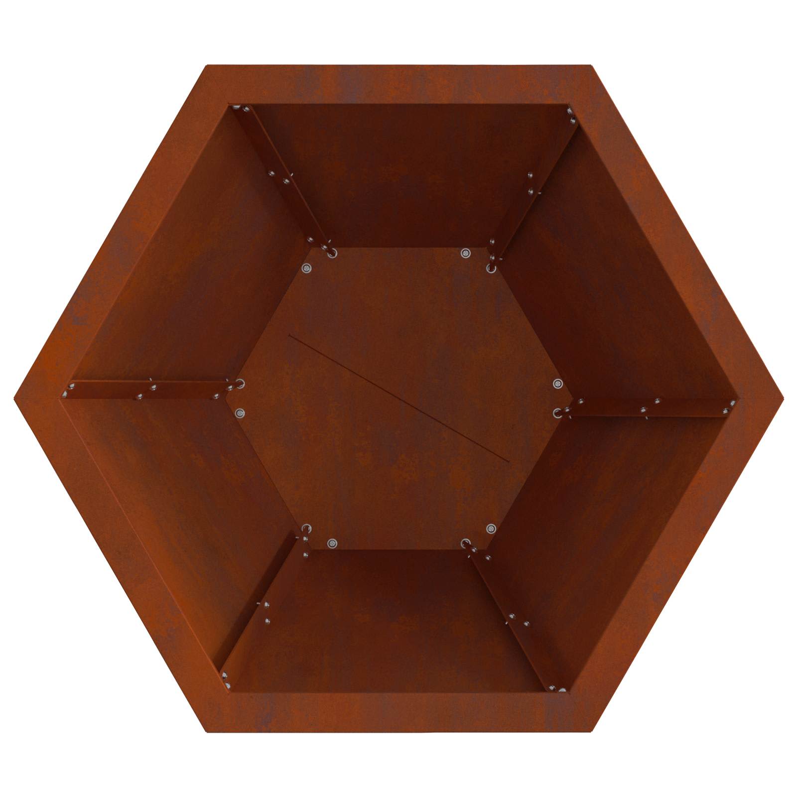Feuerstelle Braun 50 x 50 x 40 cm Wetterfeststahl