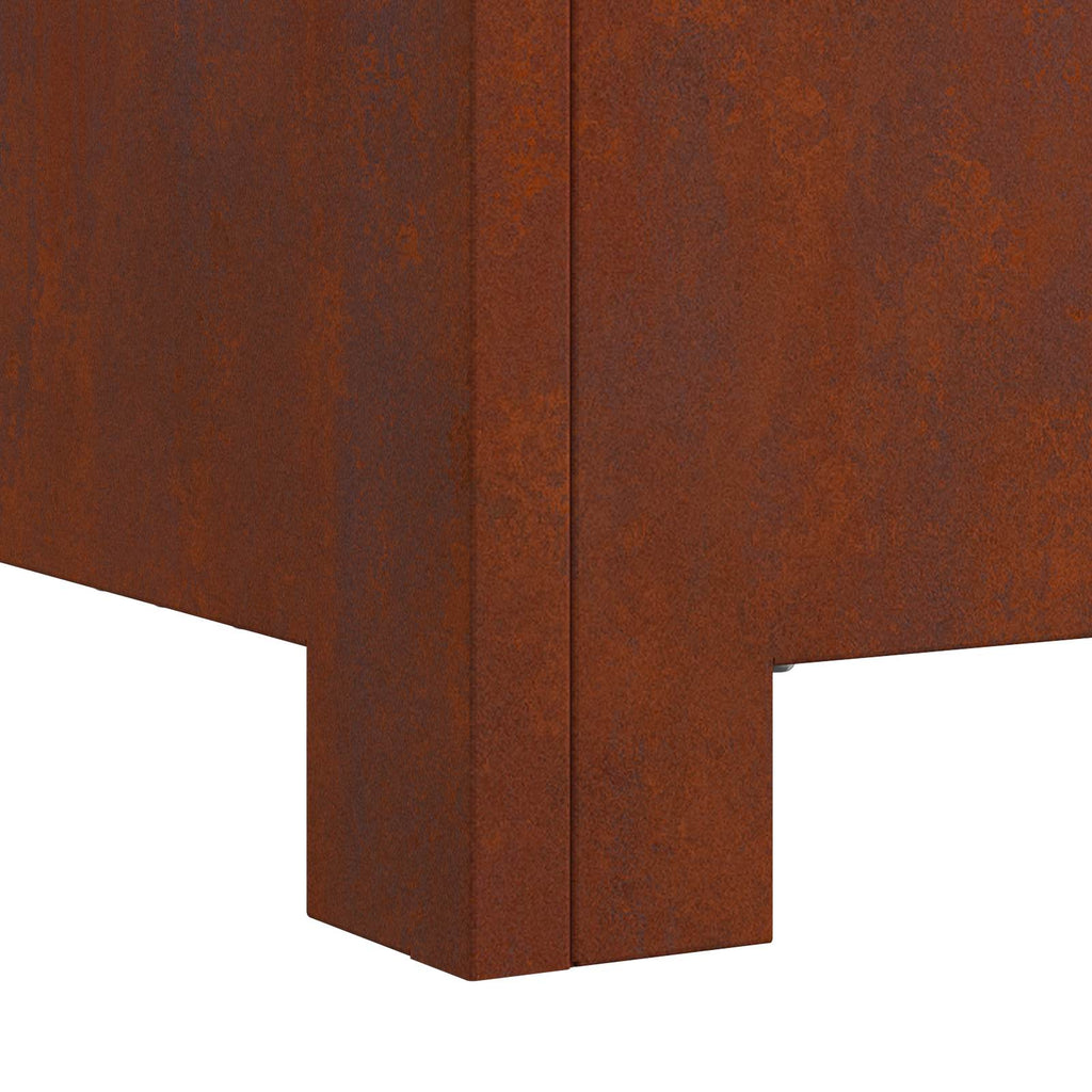 Feuerstelle Braun 60 x 60 x 30 cm Wetterfeststahl