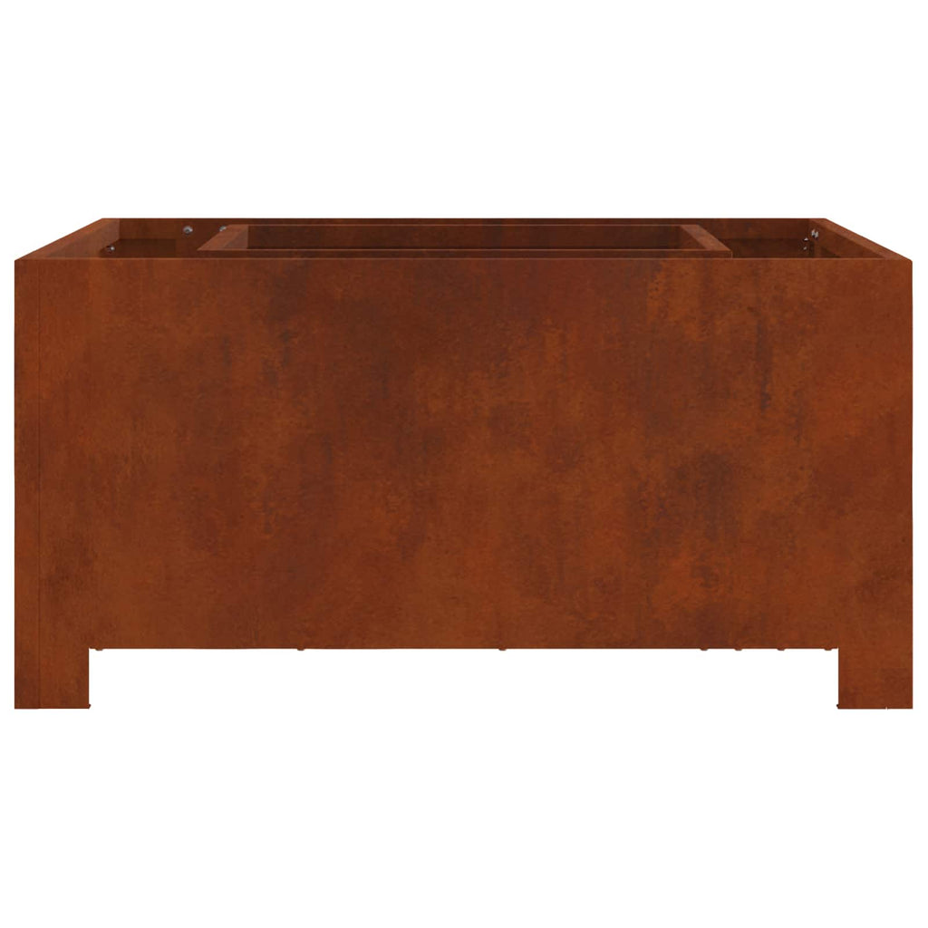 Feuerstelle Braun 60 x 60 x 30 cm Wetterfeststahl