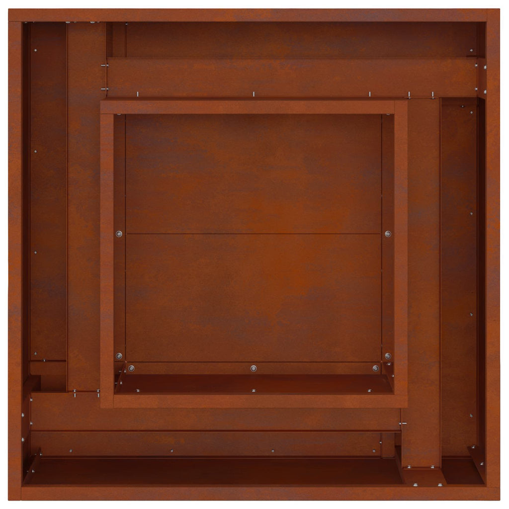 Feuerstelle Braun 60 x 60 x 30 cm Wetterfeststahl