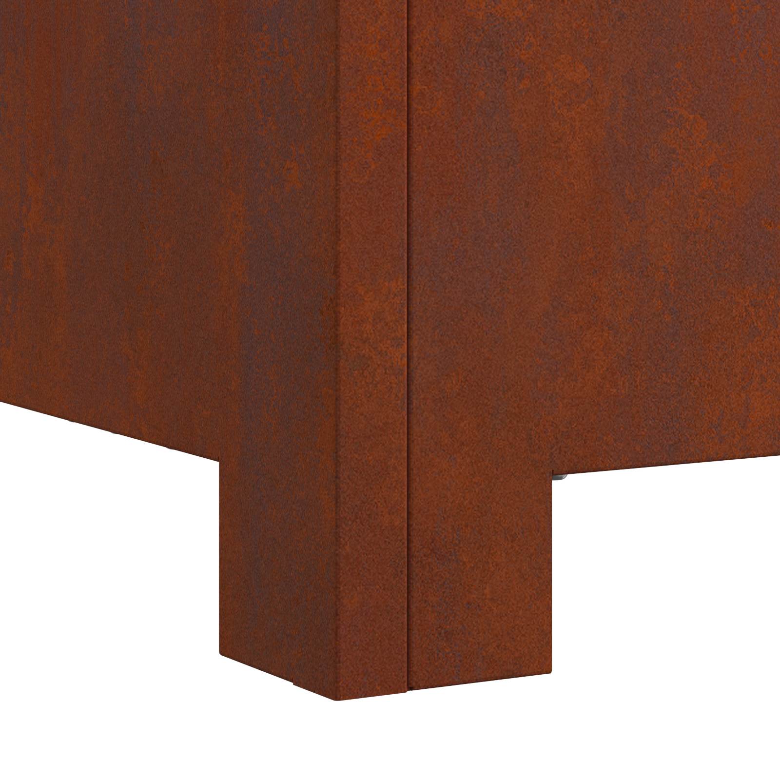 Feuerstelle Braun 80 x 80 x 40 cm Wetterfeststahl