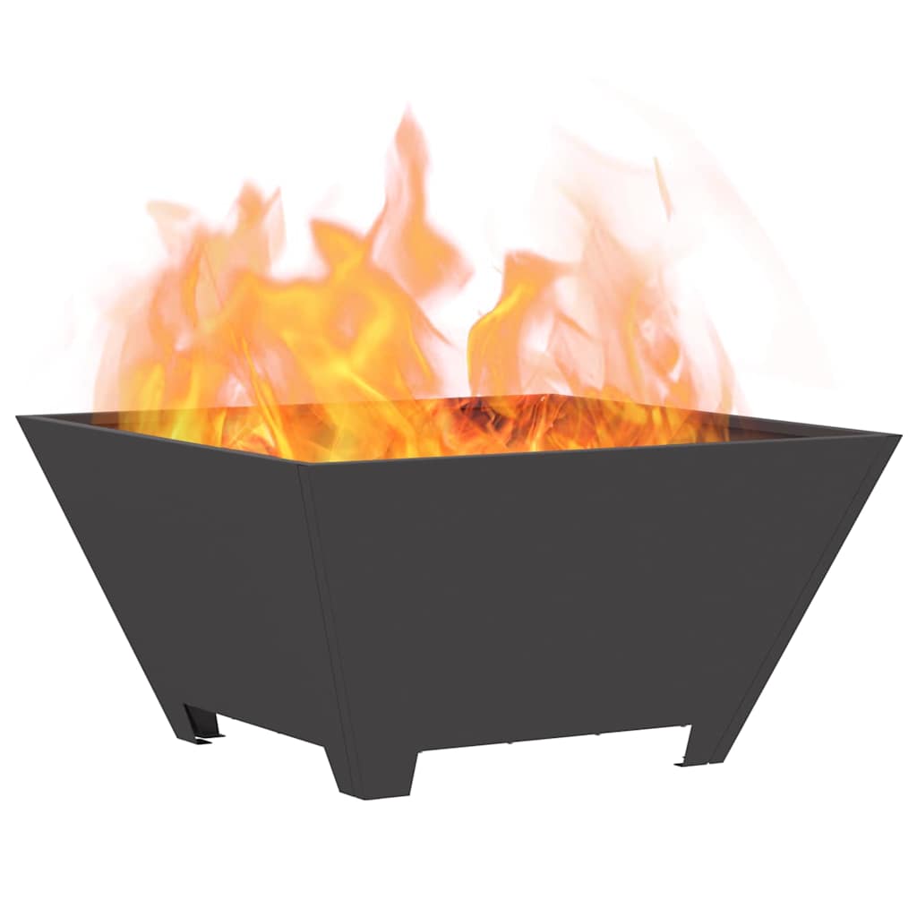 Feuerstelle Schwarz 60 x 60 x 30 cm Stahl