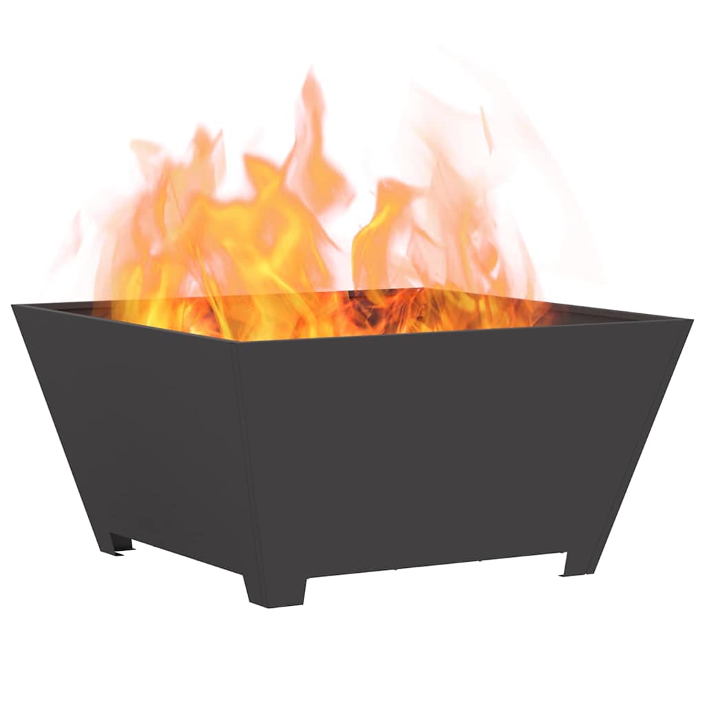 Feuerstelle Schwarz 80 x 80 x 40 cm Stahl
