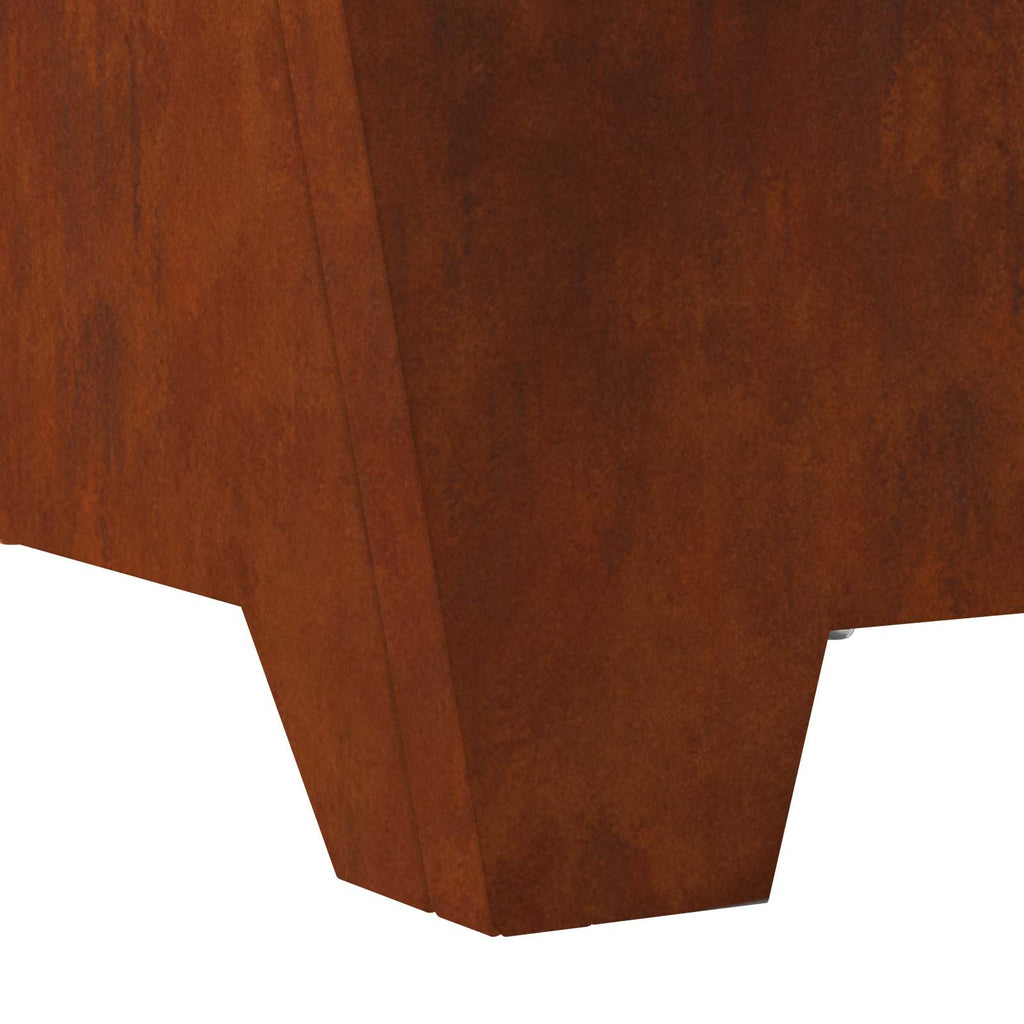Feuerstelle Braun 80 x 80 x 40 cm Wetterfeststahl