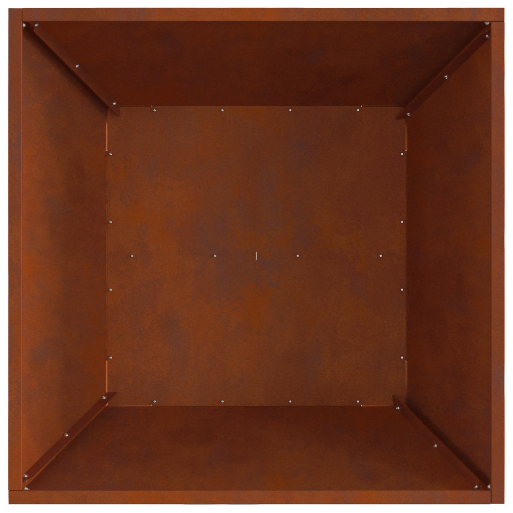 Feuerstelle Braun 80 x 80 x 40 cm Wetterfeststahl