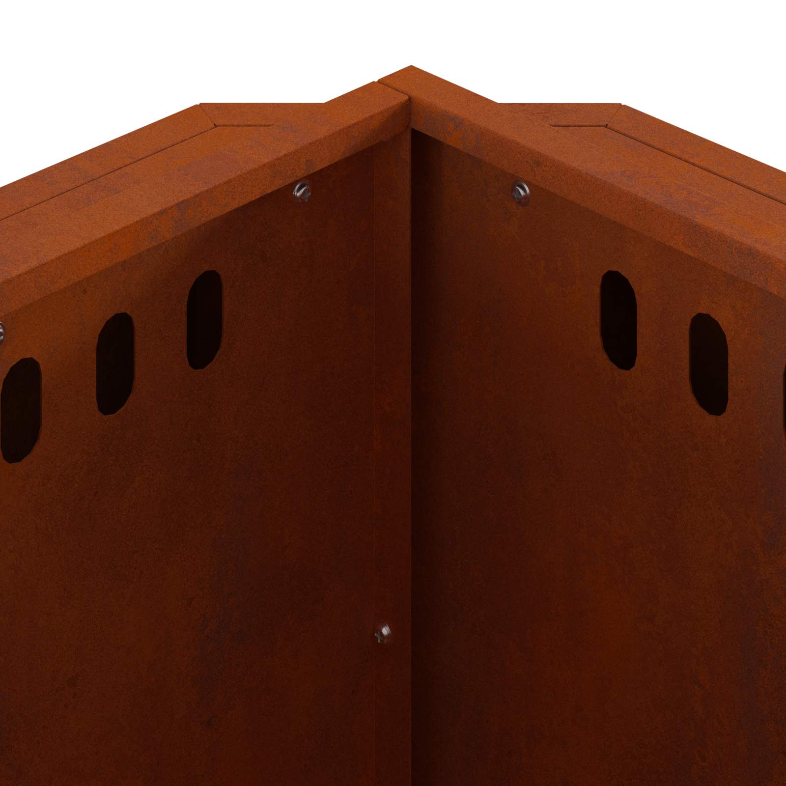 Rauchfreier Feuerkorb Braun 58 x 58 x 51 cm Wetterfeststahl