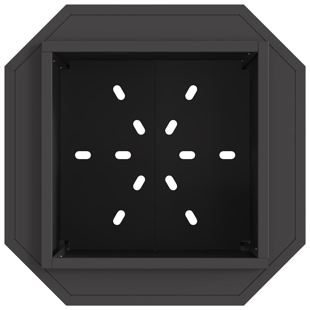 Rauchfreier Feuerkorb Schwarz 48 x 48 x 51 cm Stahl