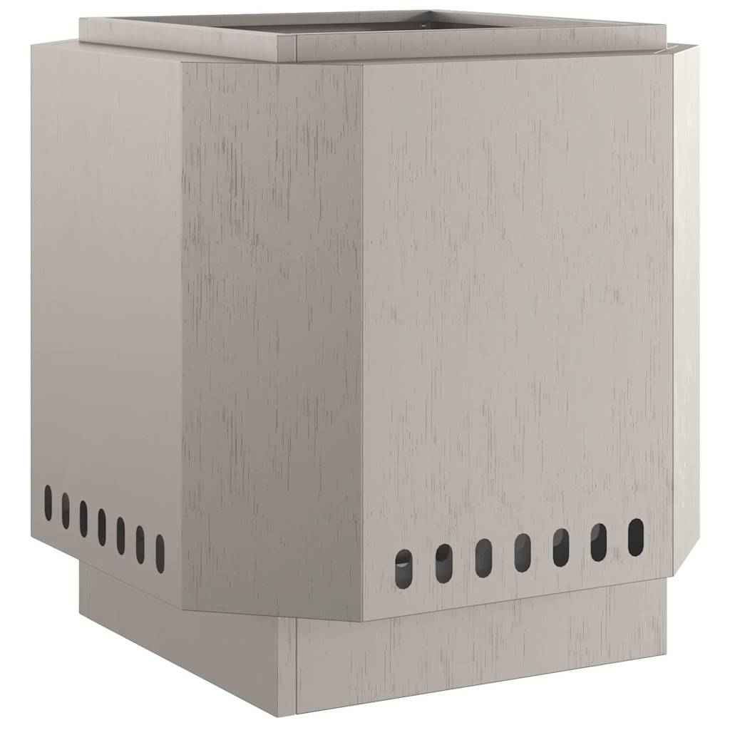 Rauchfreier Feuerkorb Rostig 48 x 48 x 51 cm Wetterfeststahl