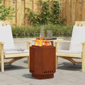 Rauchfreier Feuerkorb Braun 38 x 38 x 51 cm Wetterfeststahl