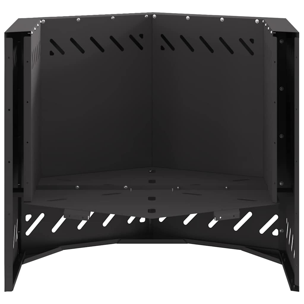Rauchfreier Feuerkorb Schwarz 58 x 58 x 51 cm Stahl