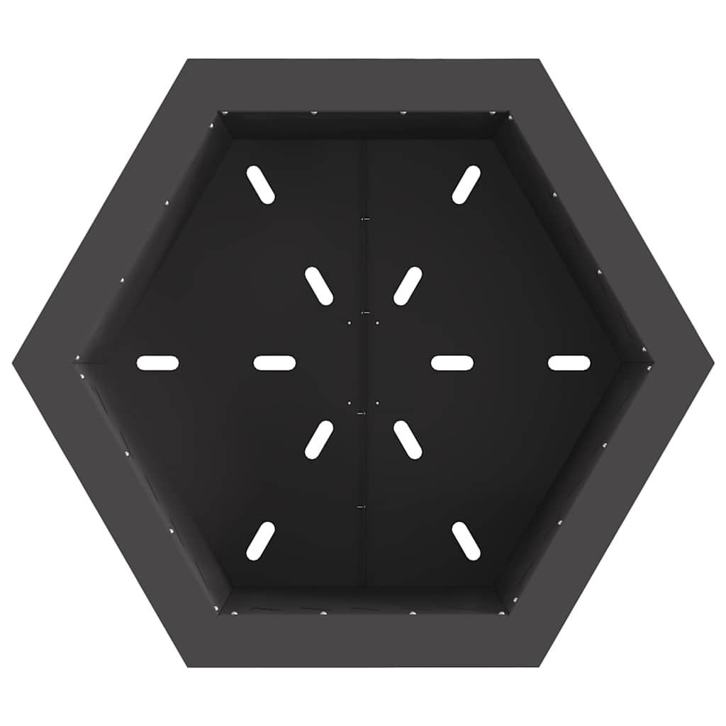 Rauchfreier Feuerkorb Schwarz 58 x 58 x 51 cm Stahl