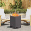 Rauchfreier Feuerkorb Schwarz 48 x 48 x 51 cm Stahl