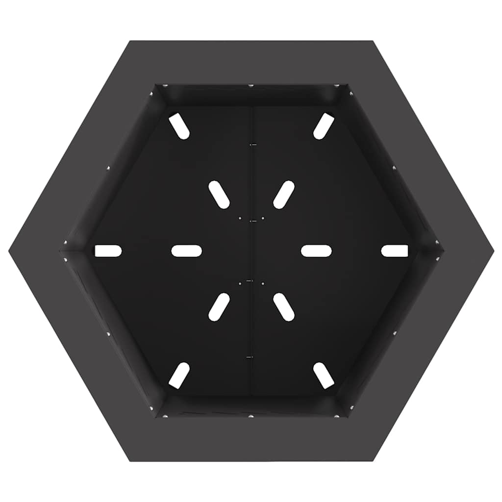 Rauchfreier Feuerkorb Schwarz 48 x 48 x 51 cm Stahl
