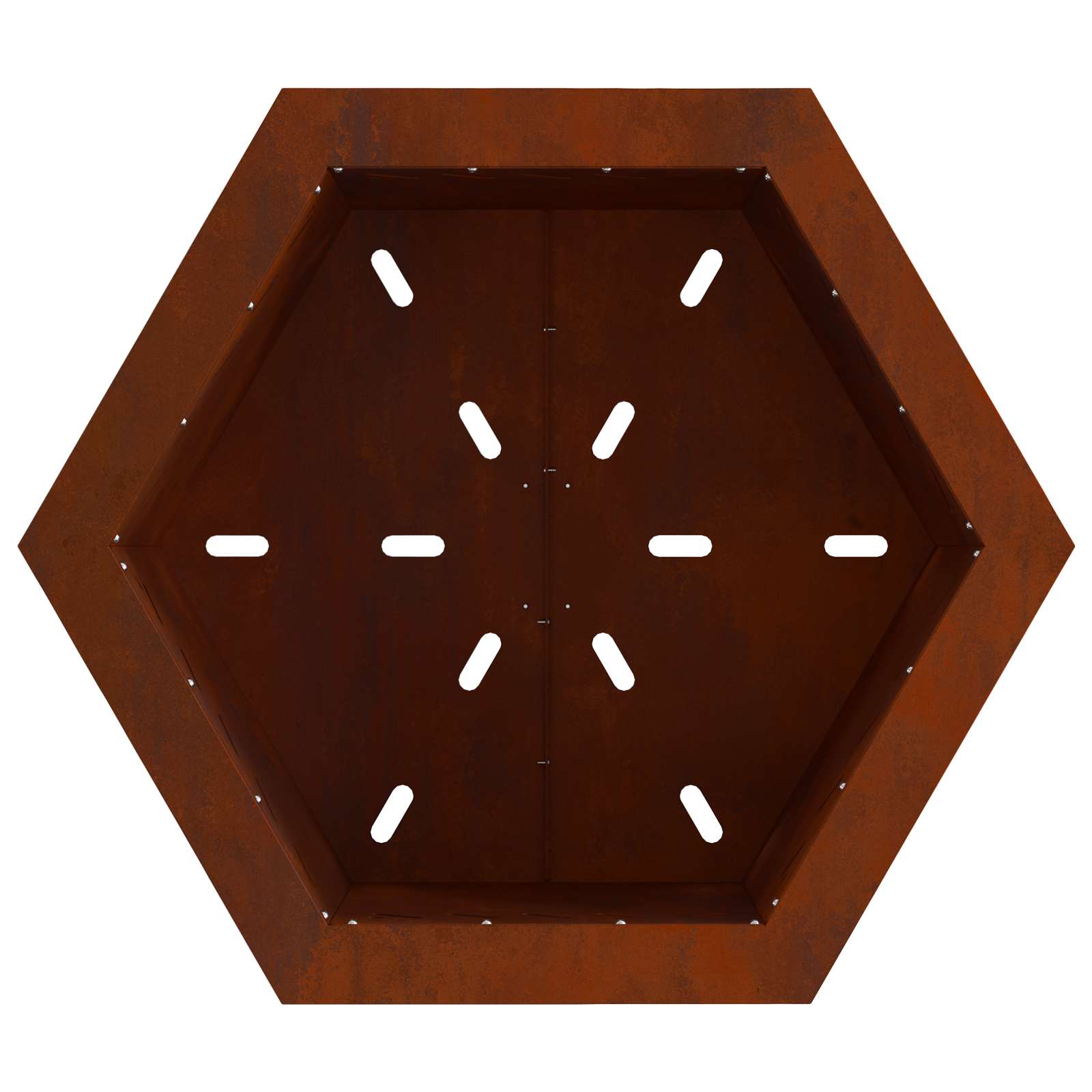 Rauchfreier Feuerkorb Braun 48 x 48 x 51 cm Wetterfeststahl