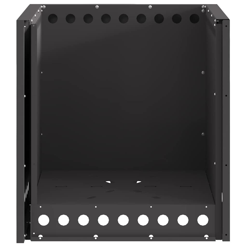 Rauchfreier Feuerkorb Schwarz 48 x 48 x 50 cm Stahl