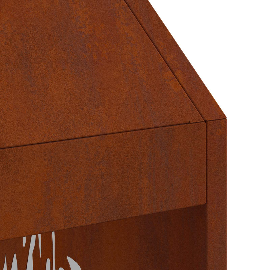 Feuerstelle Braun 50 x 50 x 100 cm Wetterstahl