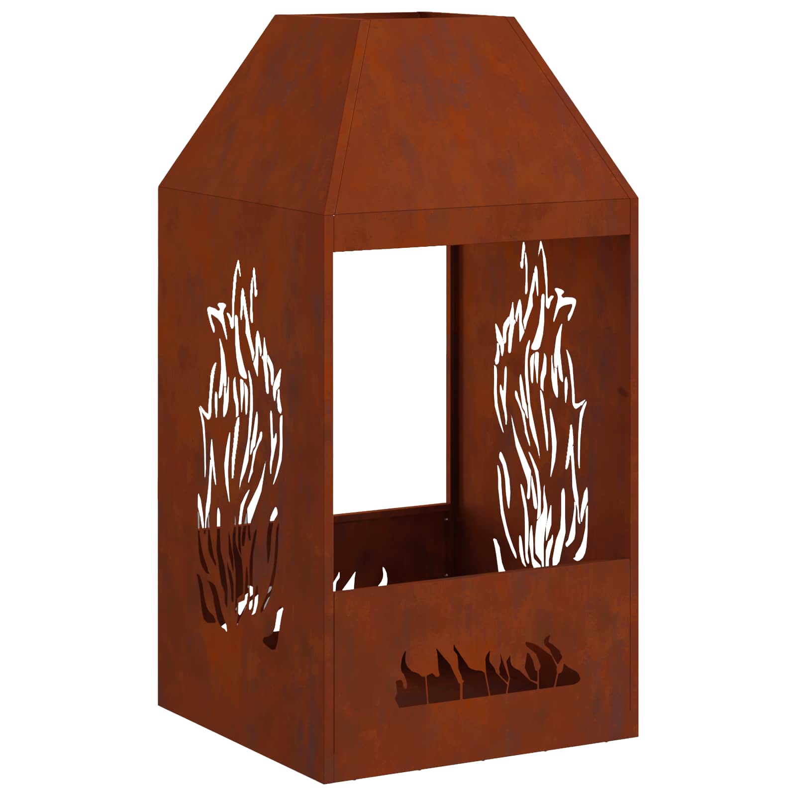 Feuerstelle Braun 50 x 50 x 100 cm Wetterstahl