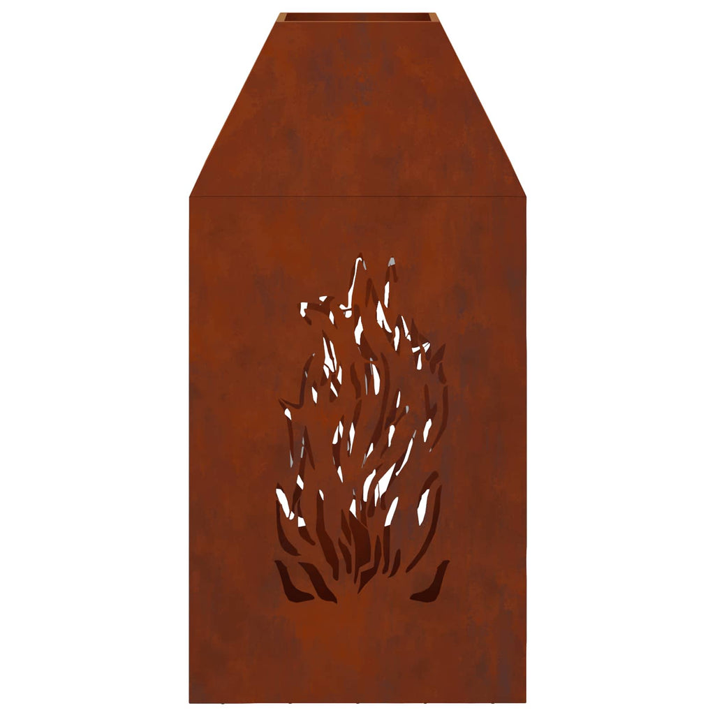 Feuerstelle Braun 50 x 50 x 100 cm Wetterstahl