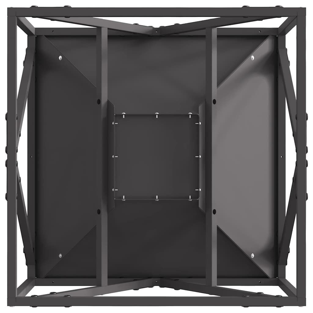 Feuerstelle Schwarz 50 x 50 x 35 cm Stahl