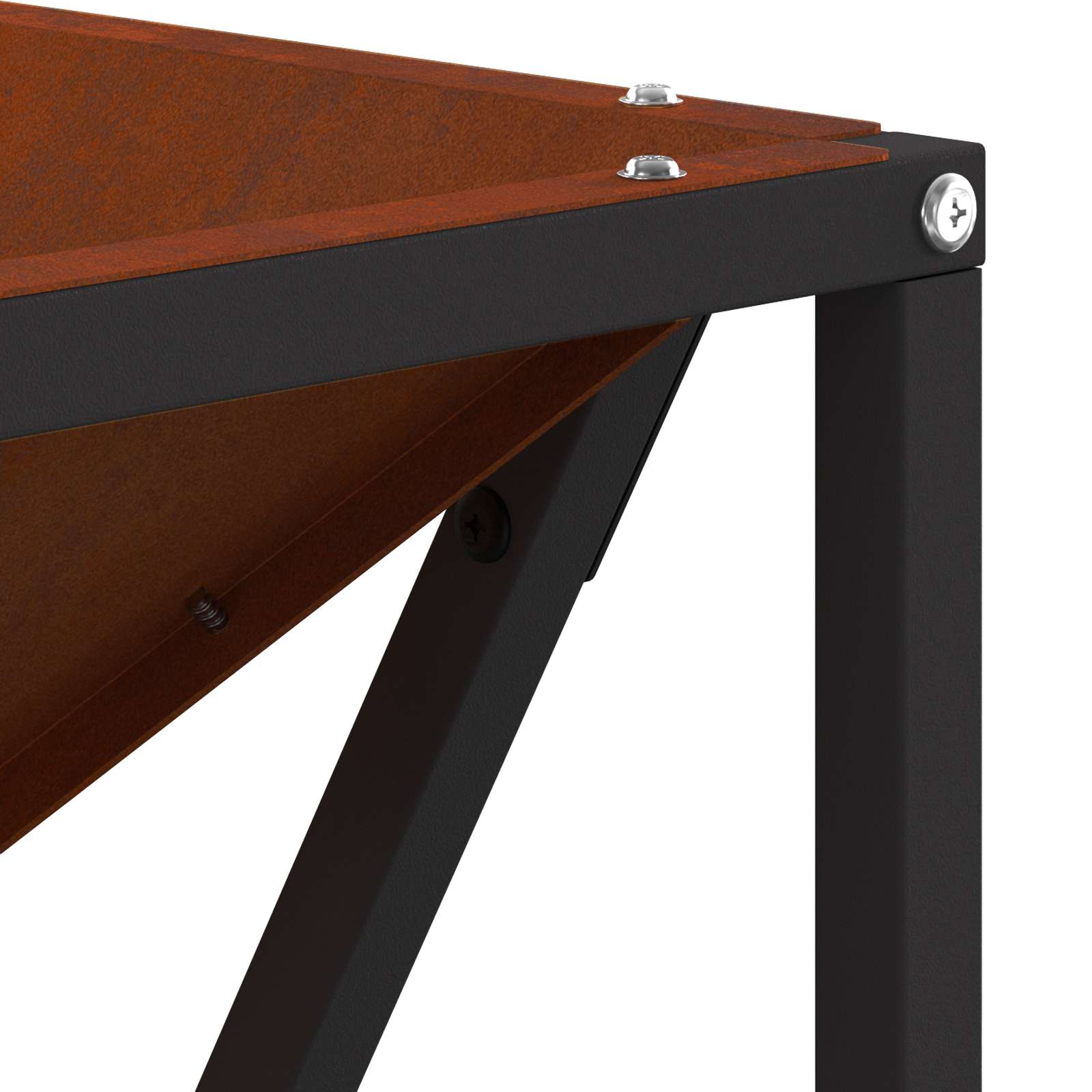 Feuerstelle Braun 50 x 50 x 35 cm Wetterfeststahl