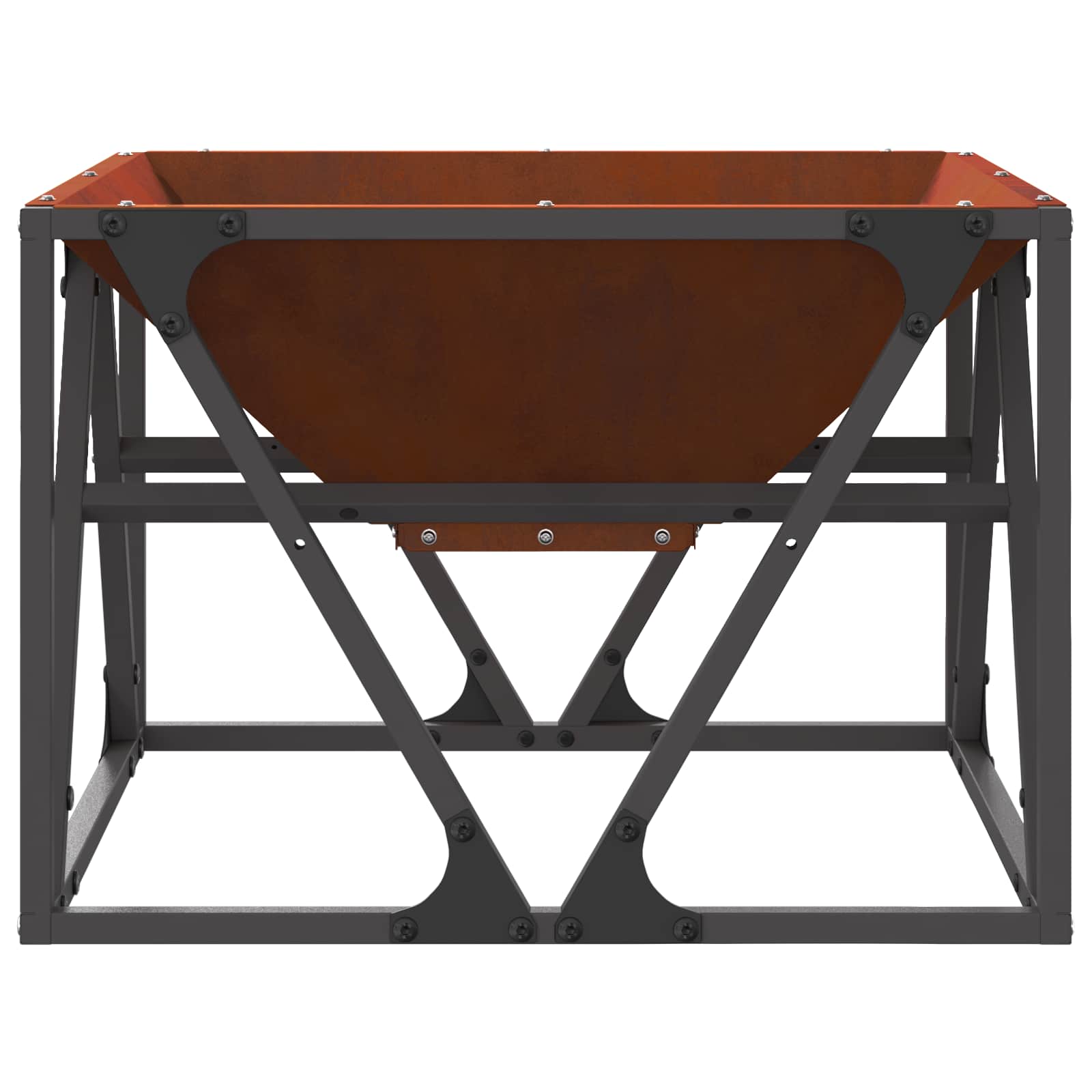 Feuerstelle Braun 50 x 50 x 35 cm Wetterfeststahl