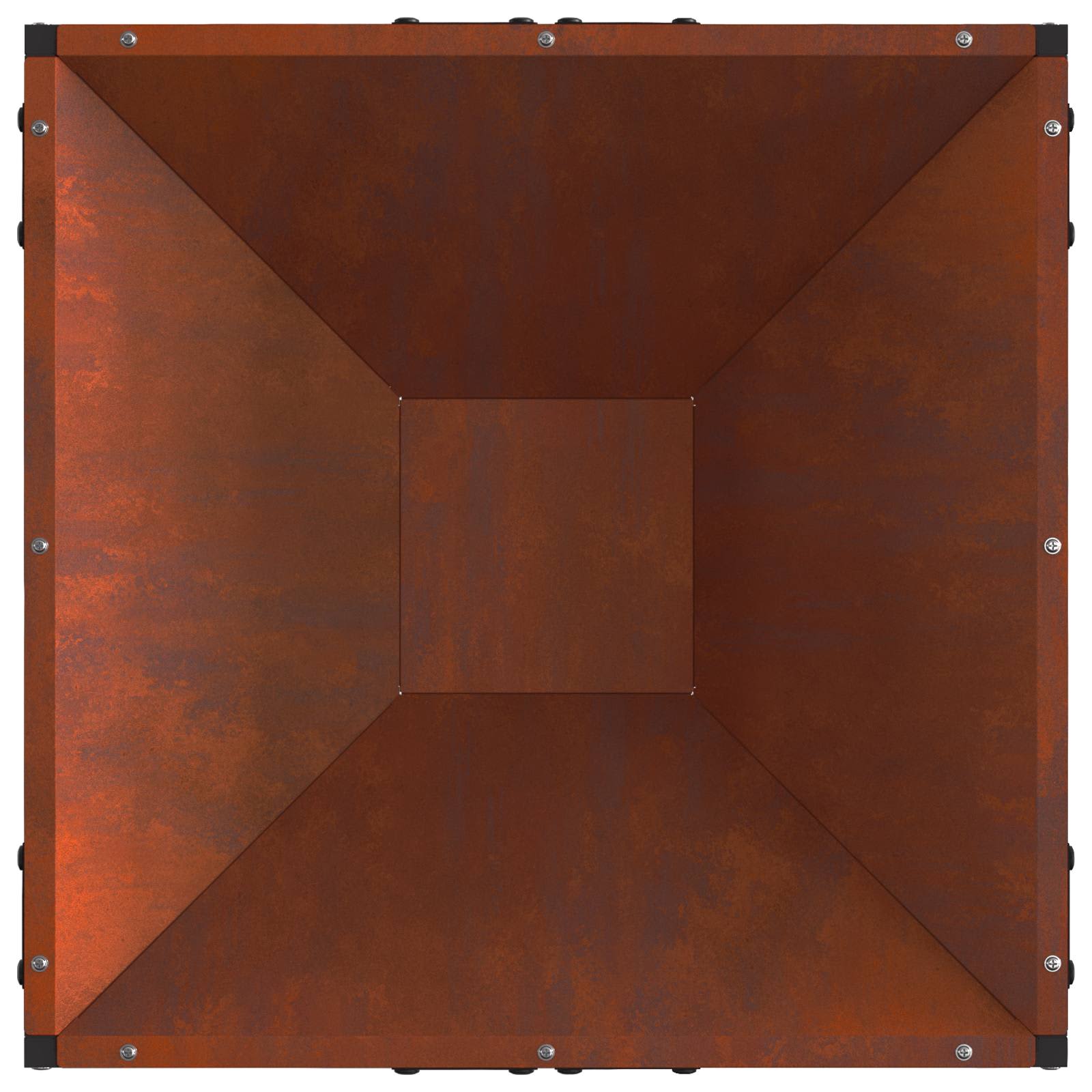 Feuerstelle Braun 50 x 50 x 35 cm Wetterfeststahl