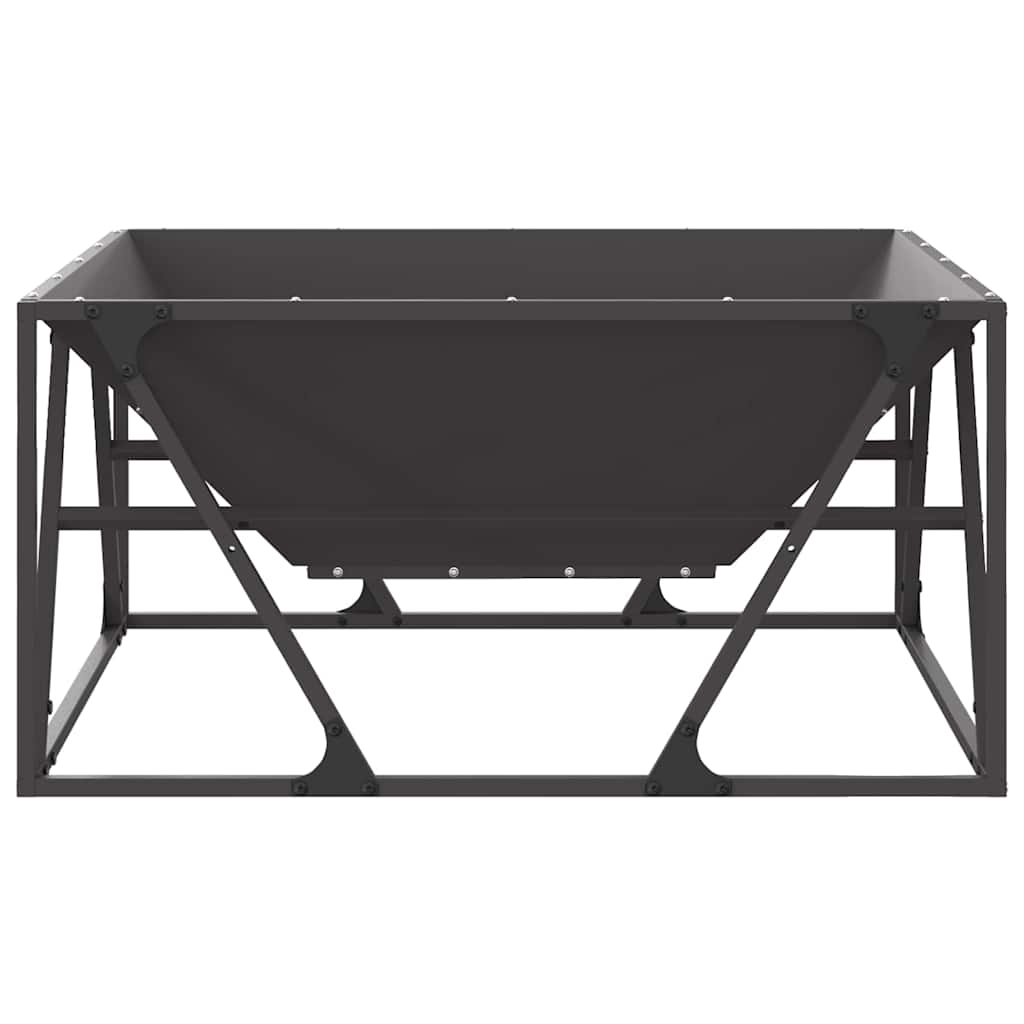 Feuerstelle Schwarz 80 x 80 x 40 cm Stahl