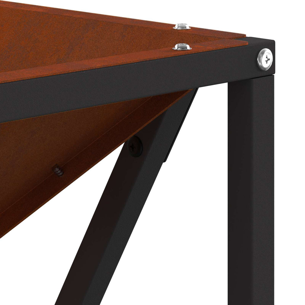 Feuerstelle Braun 80 x 80 x 40 cm Wetterfeststahl