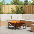 Feuerstelle Braun 80 x 80 x 40 cm Wetterfeststahl