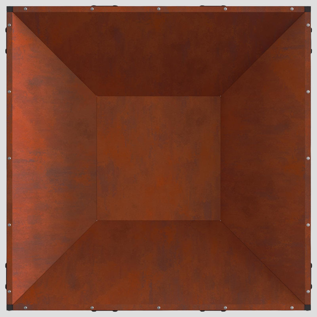 Feuerstelle Braun 80 x 80 x 40 cm Wetterfeststahl