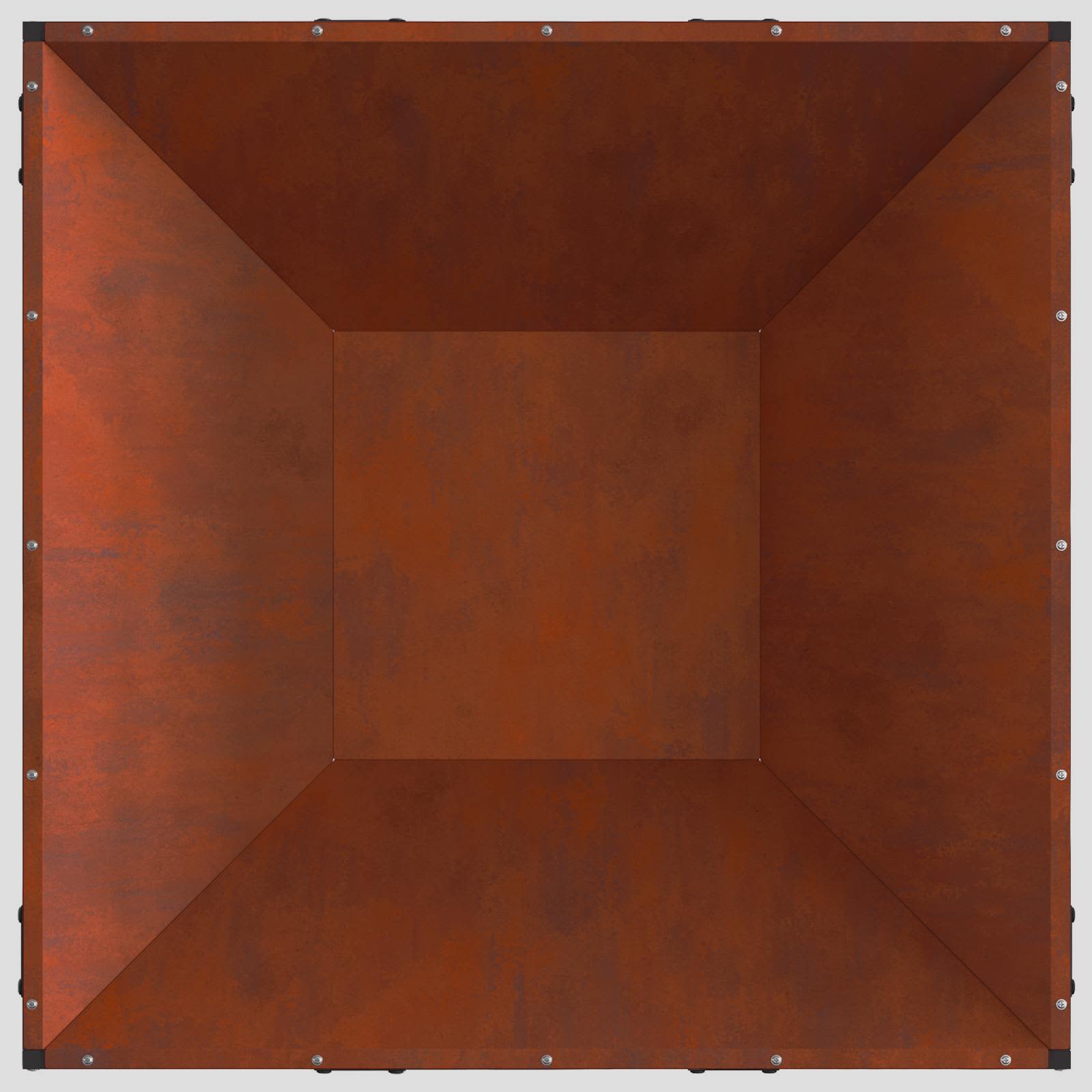 Feuerstelle Braun 80 x 80 x 40 cm Wetterfeststahl
