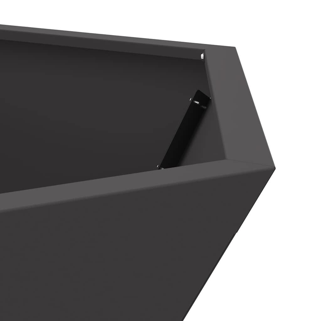 Feuerstelle Schwarz 75 x 75 x 28 cm Stahl