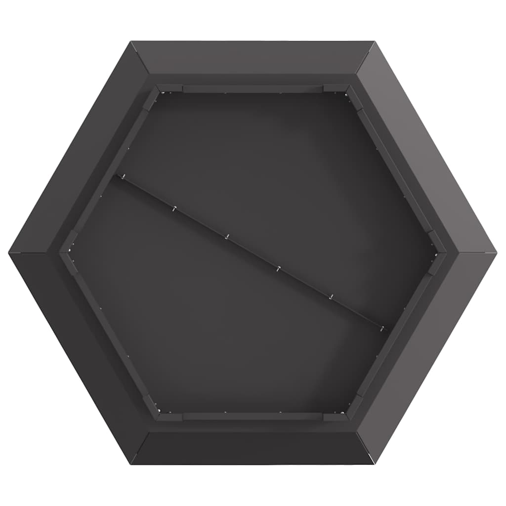 Feuerstelle Schwarz 75 x 75 x 28 cm Stahl