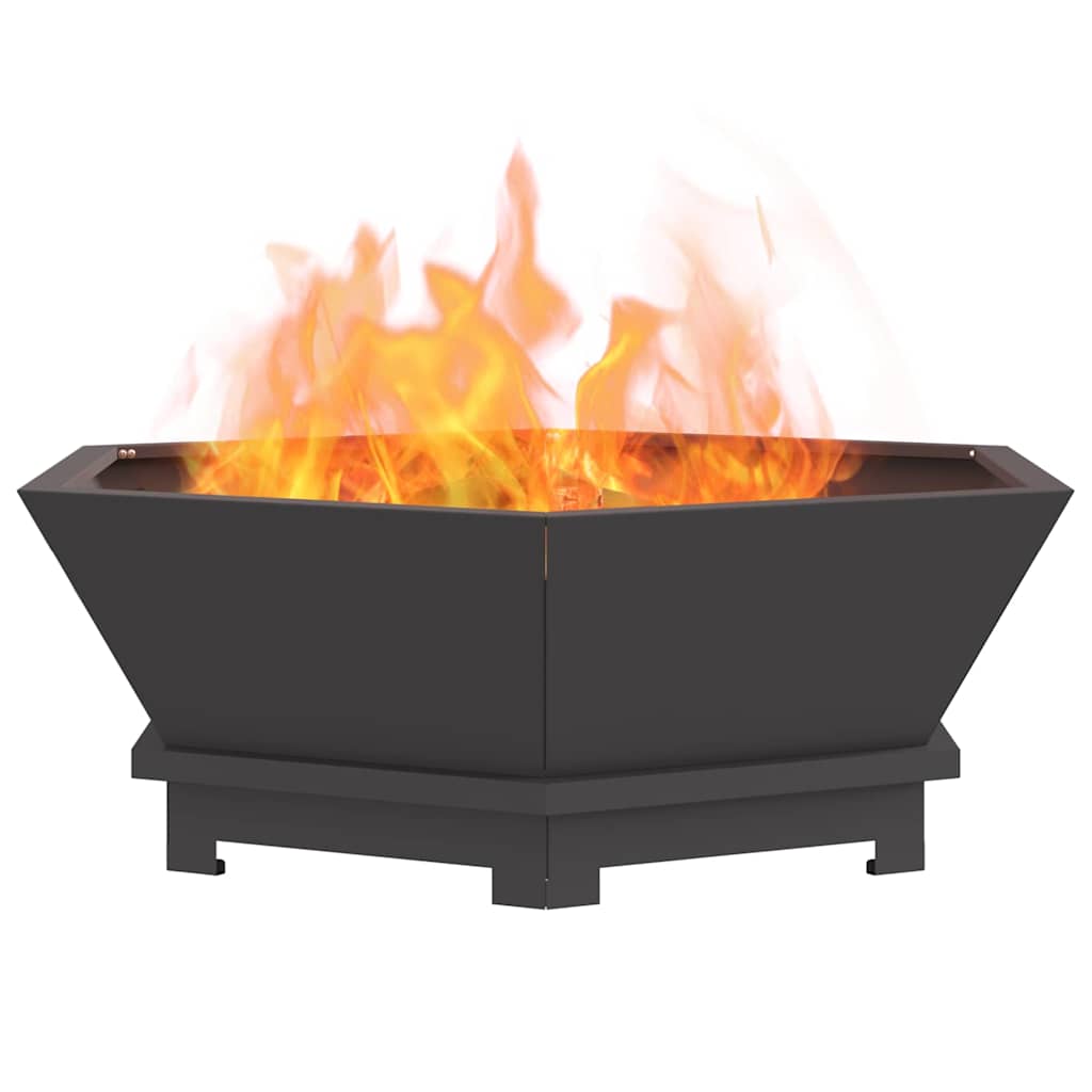 Feuerstelle Schwarz 75 x 75 x 28 cm Stahl