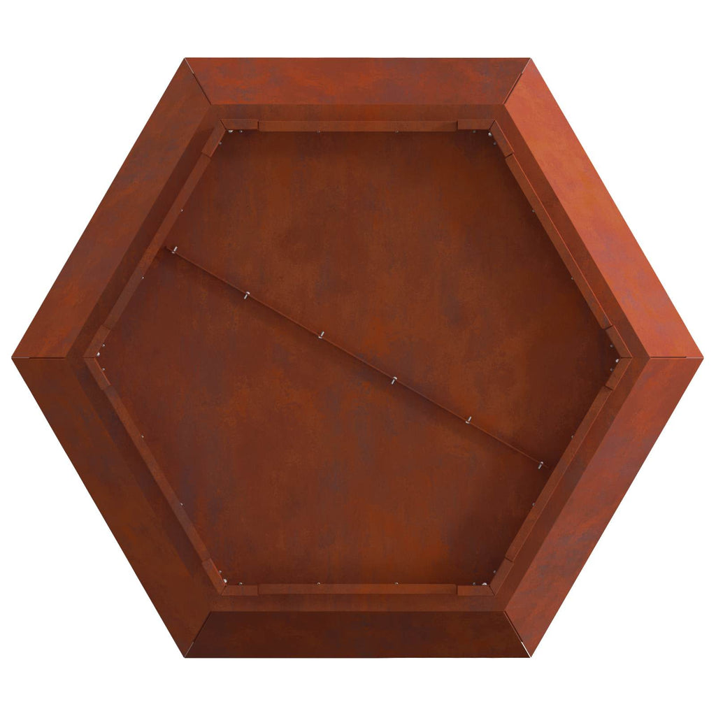 Feuerstelle Braun 75 x 75 x 28 cm Wetterfeststahl