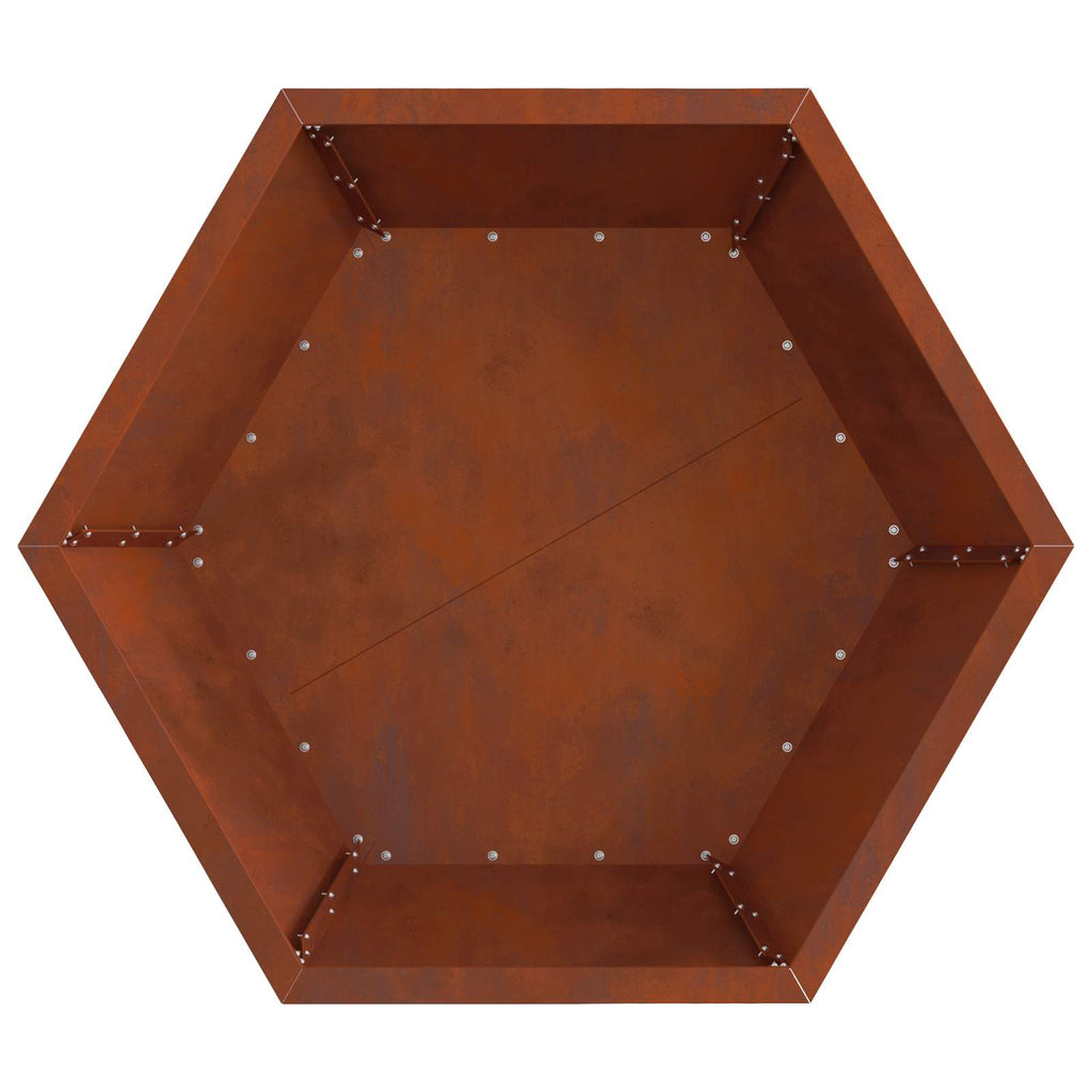 Feuerstelle Braun 75 x 75 x 28 cm Wetterfeststahl