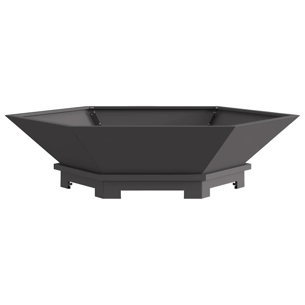 Feuerstelle Schwarz 100 x 100 x 28 cm Stahl