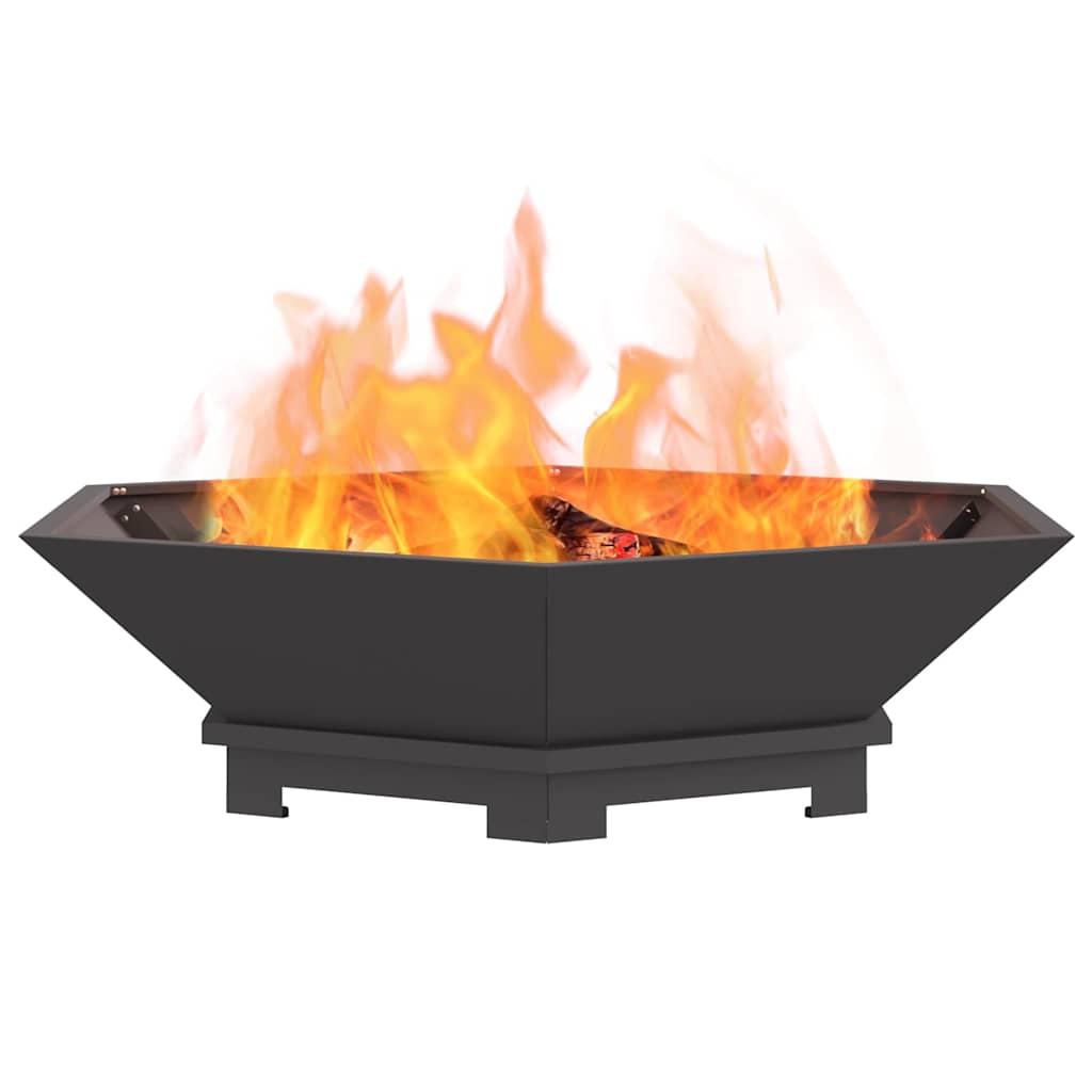 Feuerstelle Schwarz 100 x 100 x 28 cm Stahl