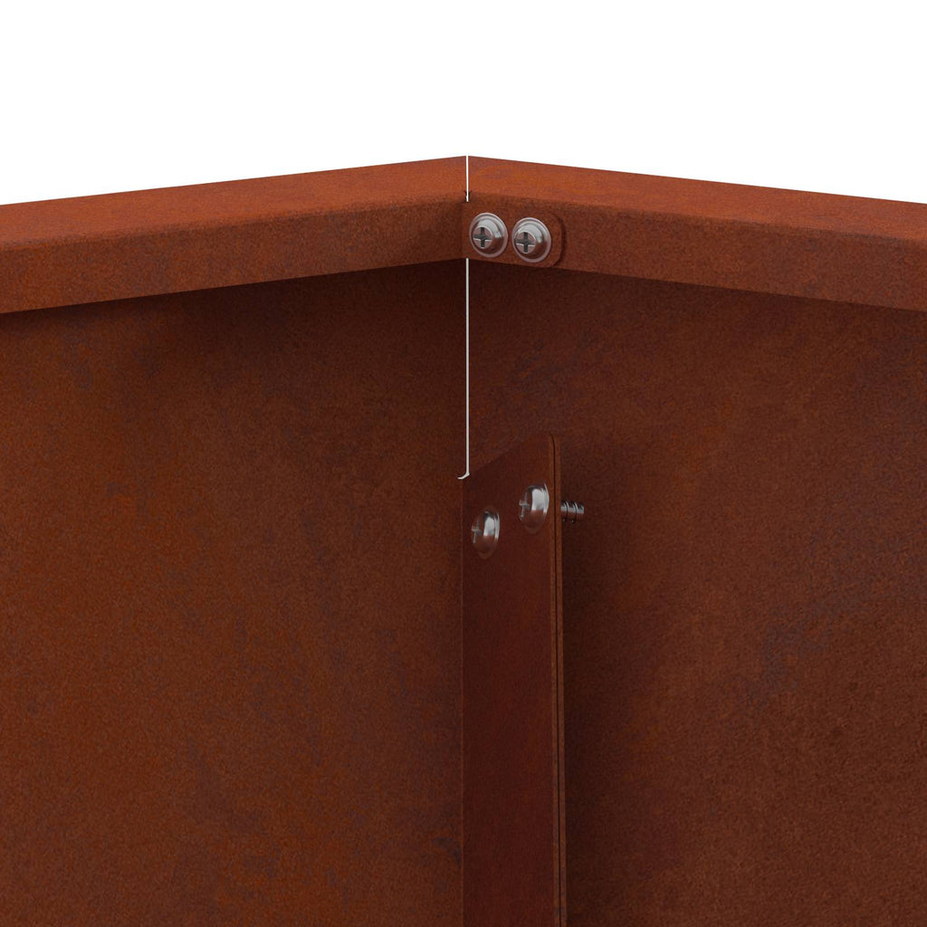 Feuerstelle Braun 100 x 100 x 28 cm Wetterfeststahl